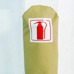 Beige PVC fire hydrant cover