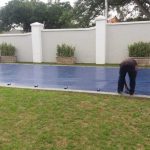 Blue Solid PVC Pool Cover