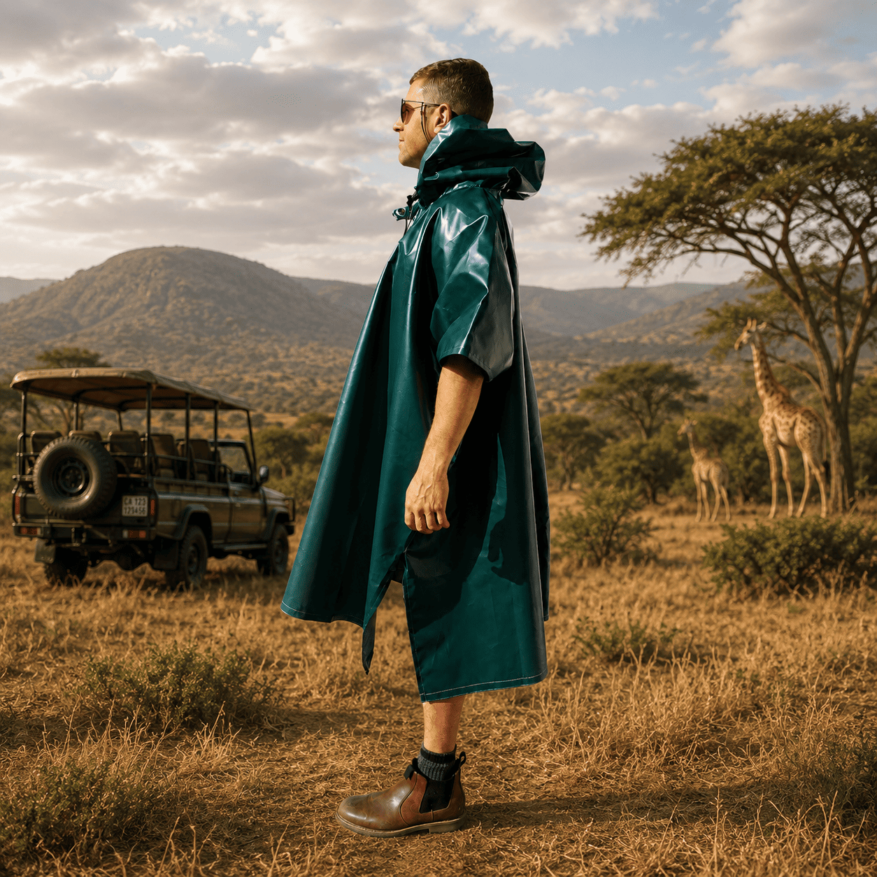 PVC Poncho Side View